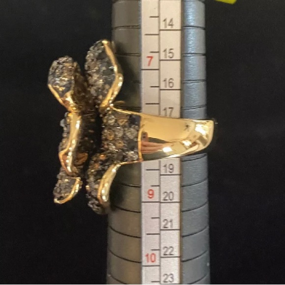 Vintage QVC Joan Rivers Classics Collection Black Glam Rose Ring Size 8 - Picture 3 of 6